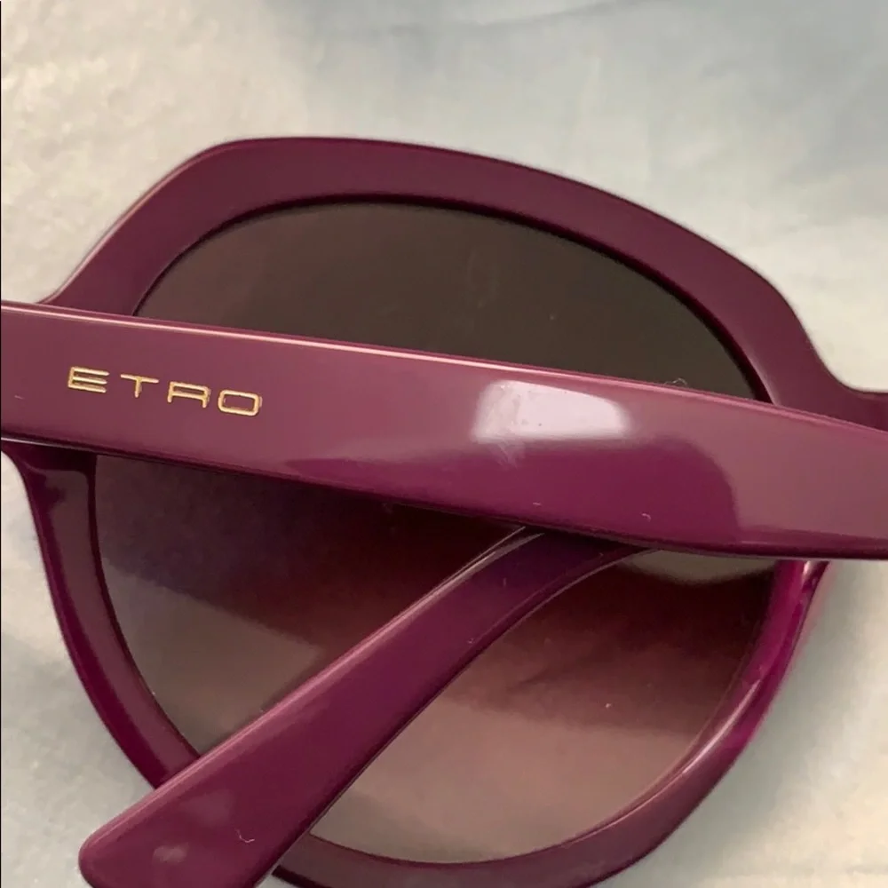 NWT ETRO Blue Paisley Sunglasses w/case
